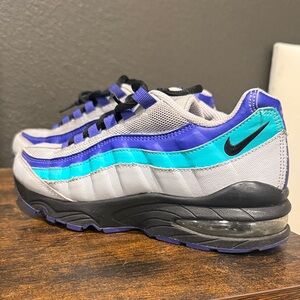 Nike Air Max 95 Gray with Blue and Black Accents